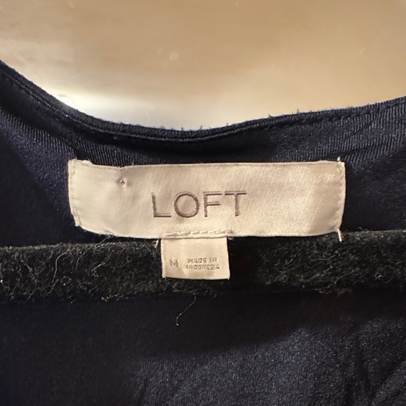 Loft Elegant Navy Blue Wrap Dress - Picture 2 of 3